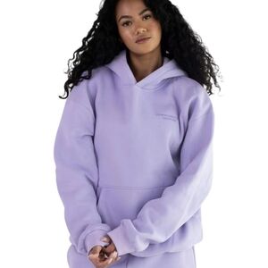 Comfrt Pastel Lavender Oversized Hoodie - Women Size L Ptp 25" Length 29" NWOT